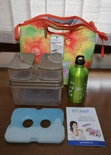 Fit & Fresh Newport Chiller Insulated Bag #377FF111, 3 Food Containers, Ice Pack
