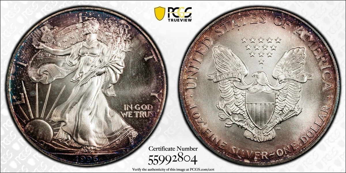 American Eagle MS 68 Graded 1996 Silver Bullion Coins for sale | eBay