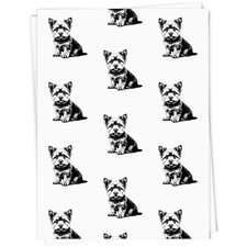 Geschenkverpackung/Geschenkanhänger "Süßer Yorkshire Terrier Welpe sitzend" (GI051275)