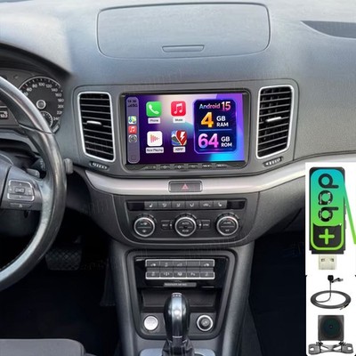 9'' 4+64GB Android 15 für VW Sharan II 7N Seat Alhambra 2 Autoradio Carplay DAB+