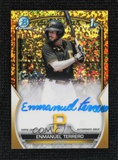 2023 Bowman Chrome Gold Mini-Diamond Refractor 12/50 Enmanuel Terrero Auto 10no