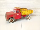 Tonka Toys Dump Truck 1960's Pressed Steel Red, Yellow.