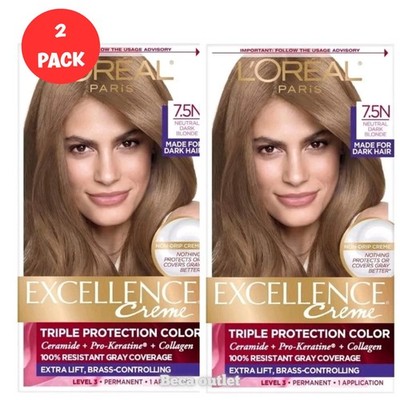 2 Loreal Paris Excellence Creme Permanent Haircolor Neutral Dark