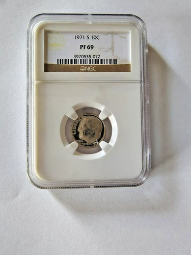 1971 S 10C PF69 Roosevelt Dime Graded by NGC