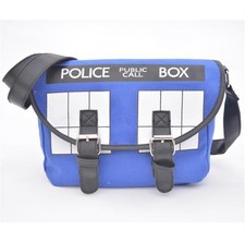 Doctor Who TARDIS Police Box Canvas Shoulder School Crossbody Messenger Bag New