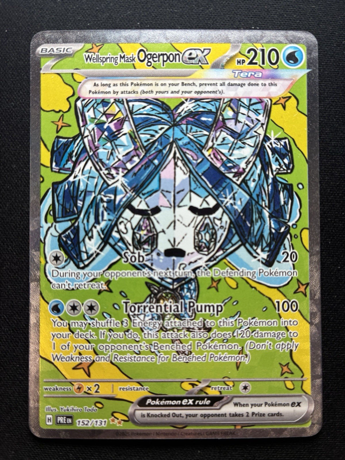 Pokemon: Wellspring Mask Ogerpon ex Full Art 152/131 Prismatic Evolutions