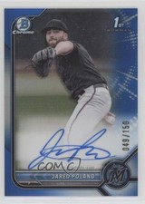 2022 Bowman Draft Chrome Pick Blue Wave Refractor 49/150 Jared Poland Auto 16dy