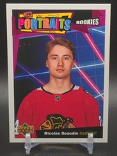 2020-21 UPPER DECK SERIES 1 NICOLAS BEAUDIN ROOKIES PORTRAITS #P49 BLACKHAWKS RC