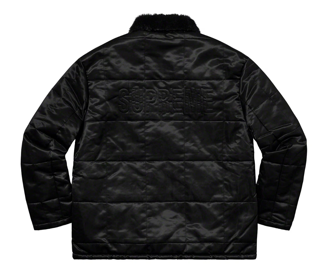 Supreme Quilted Cordura Lined Jacket Size XL Black Box Logo SS20 J80 - product detail image 2