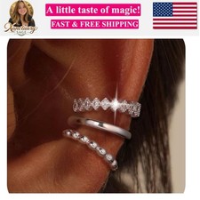Ear Cuff Earrings for Women Non Piercing - Dainty Cartilage Clip On Earrings ...