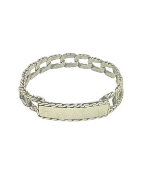 John Hardy Sterling Silver Curb Classic Chain Weave 10.5mm ID Bracelet 7.25''
