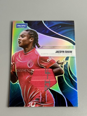 #ad Jaedyn Shaw 2025 Parkside Pacific NWSL GU Dri Fit Patch Relic GR JS NC Courage $79.99