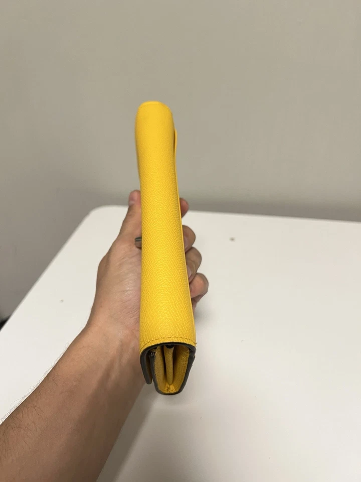 COACH Yellow Leather Pop Slim Envelope Wallet F52345 - Image 4 of 4