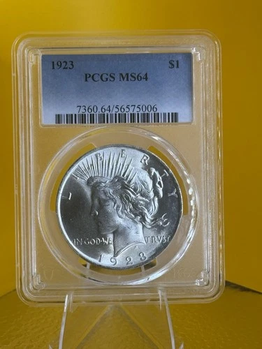 1923 PCGS MS64 Peace Dollar $1 Silver Coin Philadelphia KM#150 Uncirculated