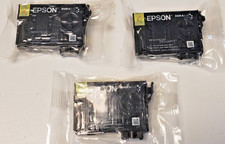 3 lot Genuine Epson 220 Color Cyan Magenta Yellow Ink Cartridge Each New Sealed