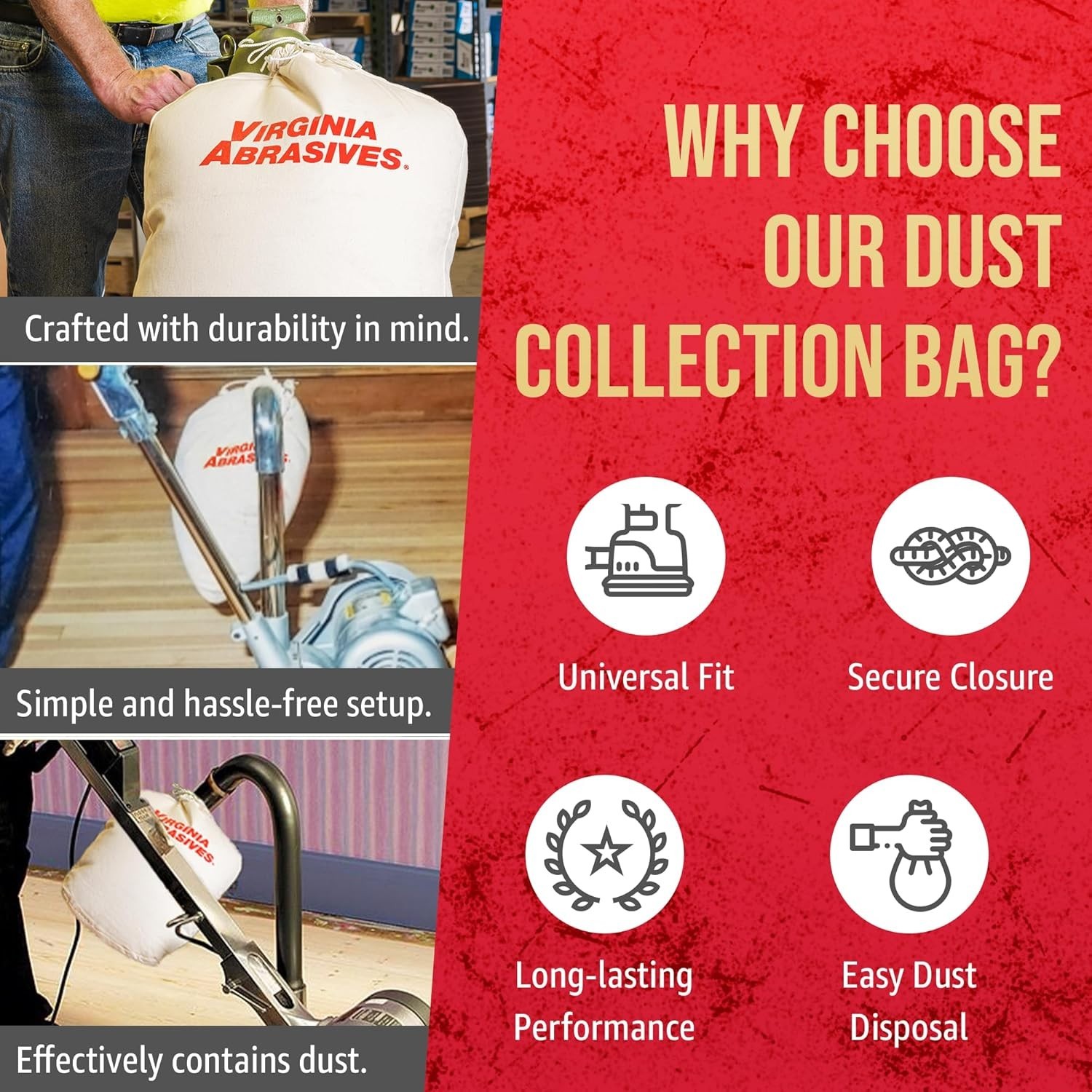 Light Duty Floor Drum Sander Dust Collector Bags for Clarke American Sanders ...