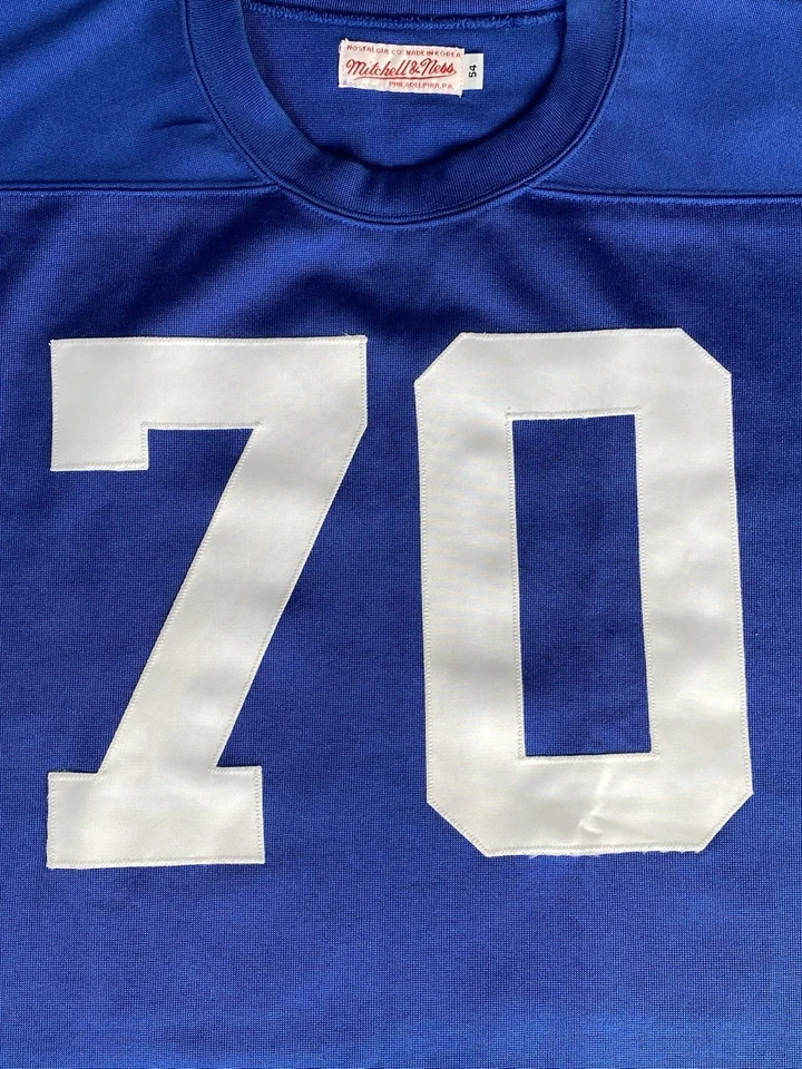 Camiseta de fútbol americano Mitchell & Ness NFL Throwbacks New York Giants Sam Huff talla 54 Foto 3 de 4