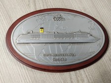 Modellino Costa Mediterranea Costa Club - Placca Metallo e Legno - Raro