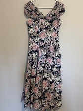 Laura Ashley Women's Vintage Floral Dress Size 12 Cottage Core 80s Praire Long