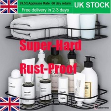 2 Kitchen Bathroom Shower Shelf Storage Suction Wall Mounted Rack Basket Caddy ✅