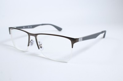 Ray Ban RB 6335 Herren Gunmetal 2855 Halbrand Metall Brille Brillengestell