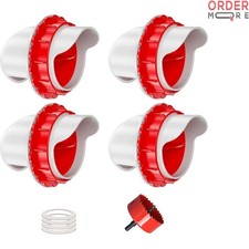 DIY Chicken Feeders No Waste Poultry Feeder with Covers 4 Ports for Buckets