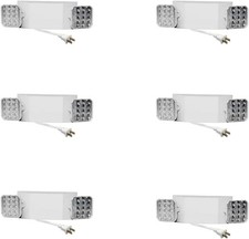 10ft Plug-in Emergency Light W Battery Backup 90min Dual Led Heads 120-277v