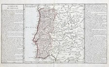 Carte De Portugal Lisbonne Lisboa Porto Algarve Gravure Clouet 1780