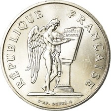 [#459432] Coin, France, Droits de l'Homme, 100 Francs, 1989, MS(60-62), Silver, 