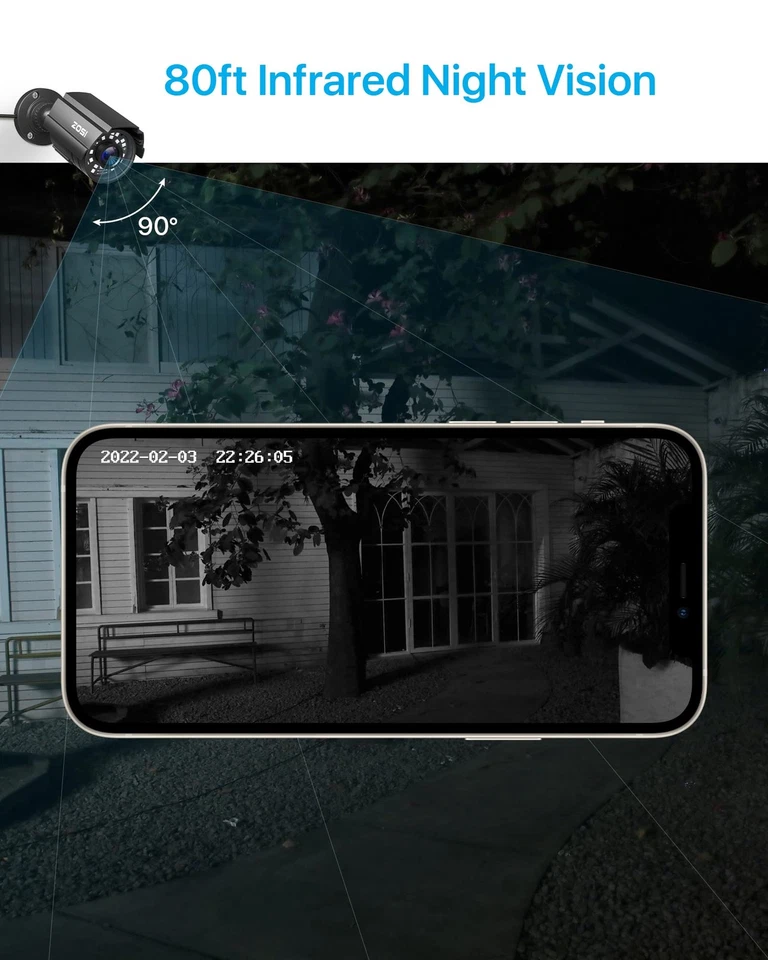 1080P CCTV Camera Outdoor Indoor Hybrid 4 in 1 HD TVI/CVI/AHD/CVBS Home Secur... - Image 4 of 4