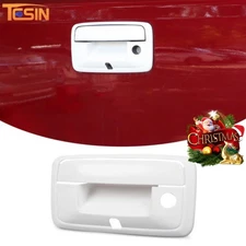 White Tailgate Handle Cover Trim For 2014-17 Chevy Silverado/Colorado/GMC Sierra