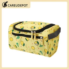 1Pcs Travel Makeup Bag Toiletry Organizer Bag Waterproof Oxford Cloth Yellow
