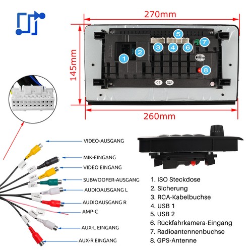 DAB+ Carplay Android13 Autoradio GPS Navi Für Mercedes Benz ML350 W164 32G +KAM - Bild 13 von 18