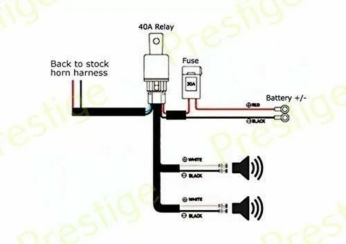 Kit de relé de arnés de cableado de bocina de 12 V montaje en rejilla bocinas de tono explosivo para LAND ROVER Foto 4 de 4