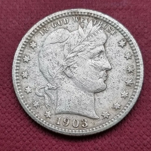 1903 Barber Quarter 25c Better Grade XF Details #43313
