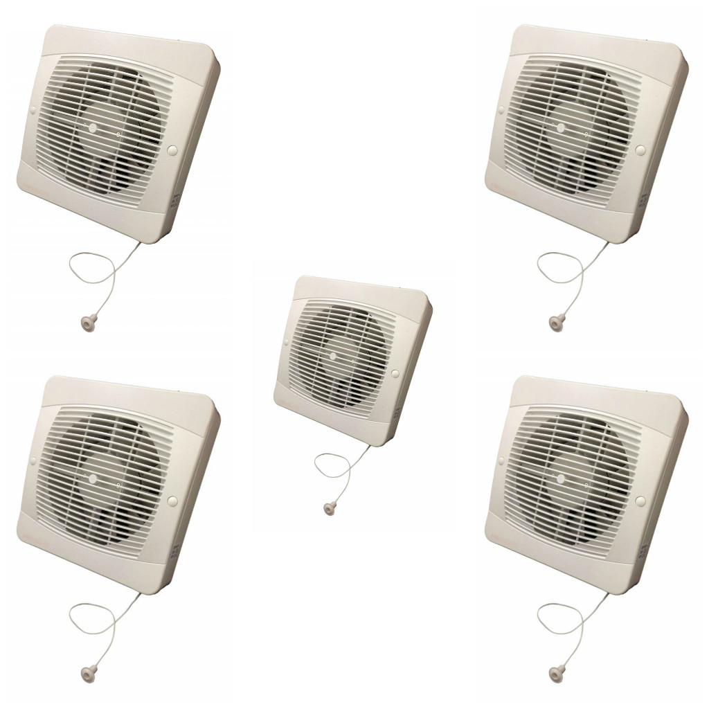 5 x Primeline PEF6030 Extractor Fan with Pull Cord for 6""/150mm duct