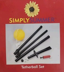 Simply Summer Official Size Vinyl Tetherball Steel Set Outdoor Backyard Game