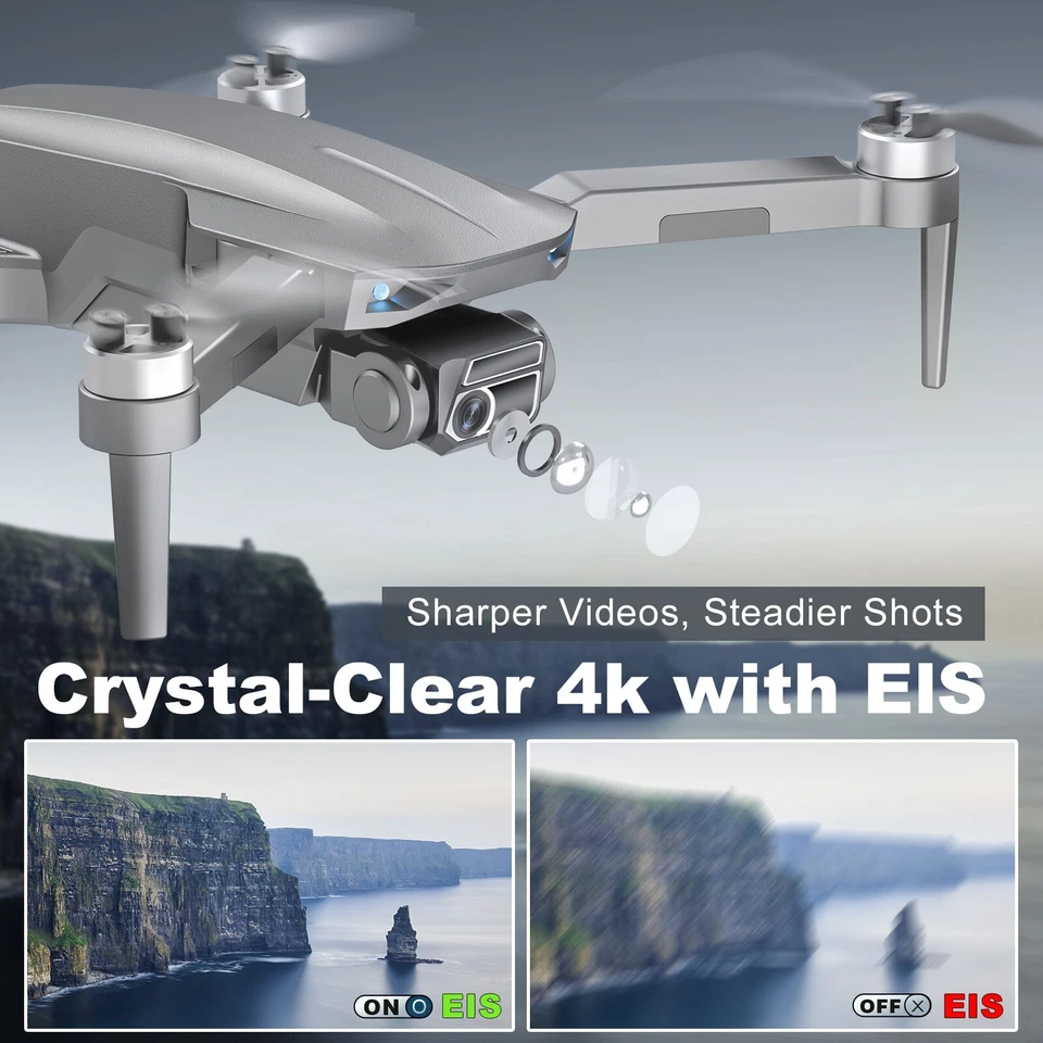 Drone with Camera 4K HD GPS Adult Beginner 5G Transmission Foldable Quadcopter - Image 3 of 4