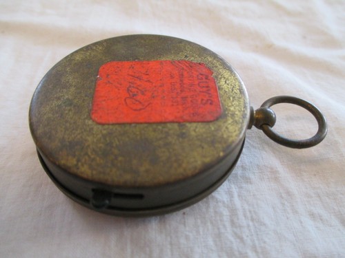 VINTAGE ANTIQUE BRASS COMPASS MADE IN WEST GERMANY WITH HINGED TOP LID And Lock. - 第 10/11 張圖片