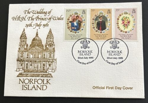 Norfolk Island 1981 FDC Wedding of HRH Prince of Wales