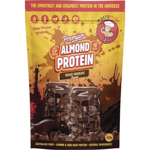 MACRO MIKE Deluxe Chocolate Premium Almond Protein 400g - Afbeelding 1 van 2