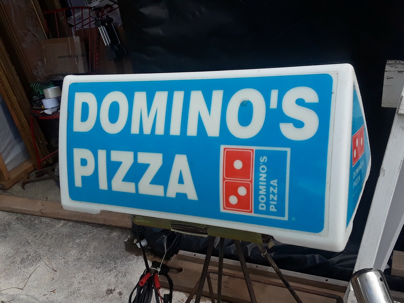 Vintage Domino S Pizza Car Topper Delivery Driver Magnet Light