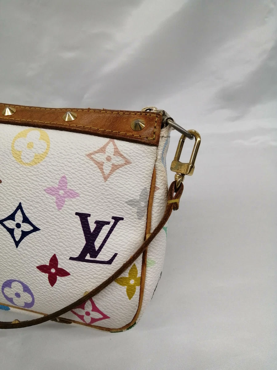 LOUIS VUITTON Multicolor Pochette Accessoires Pouch White M92649