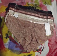 5 NEW ADRIENNE VITTADINI AV3057 5PKC FLAT WAISTBANDS LACE BIKINI PANTIES M