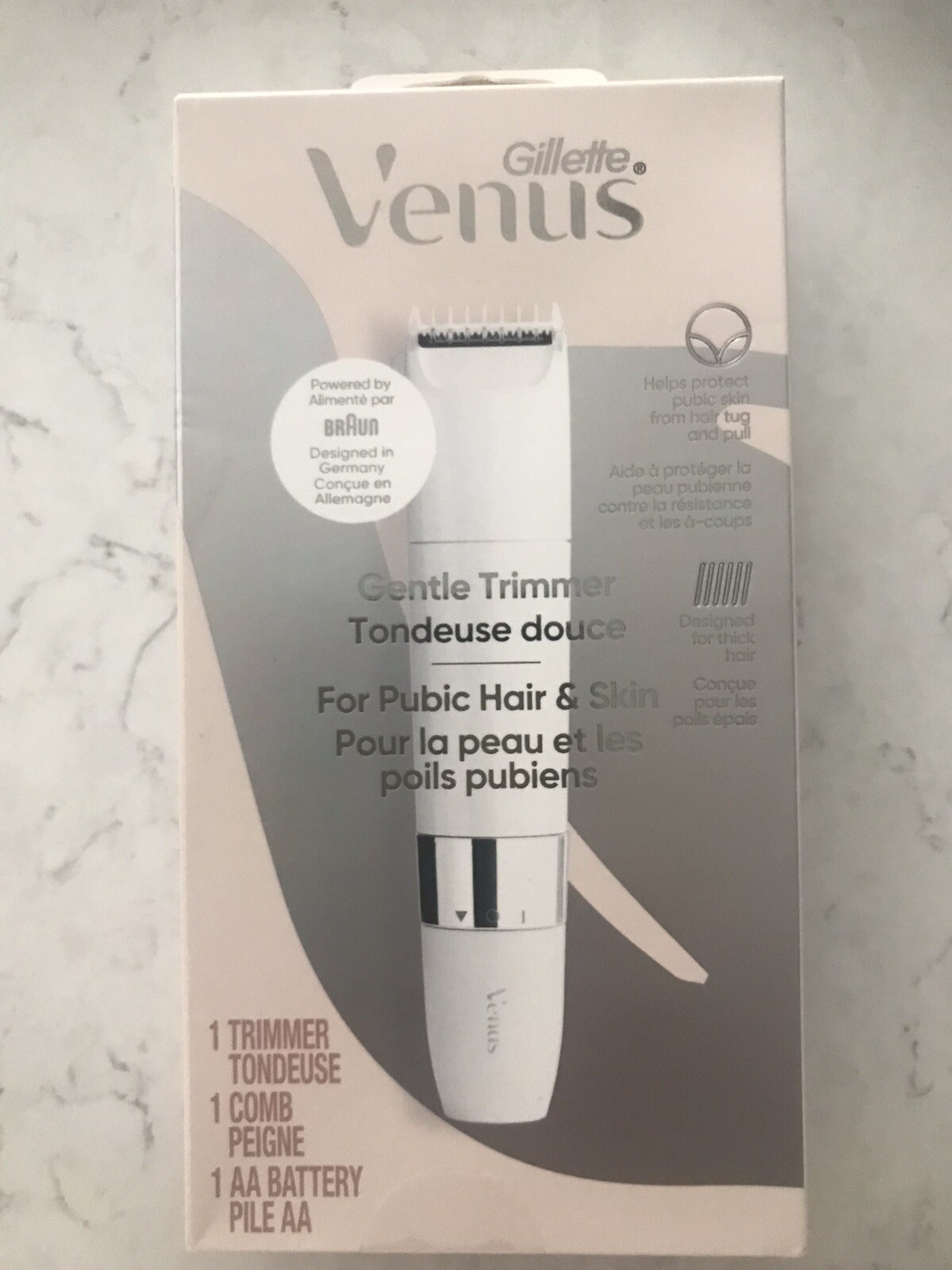 NIB GILLETTE VENUS GENTLE TRIMMER FOR PUBIC HAIR & SKIN RETAIL 40
