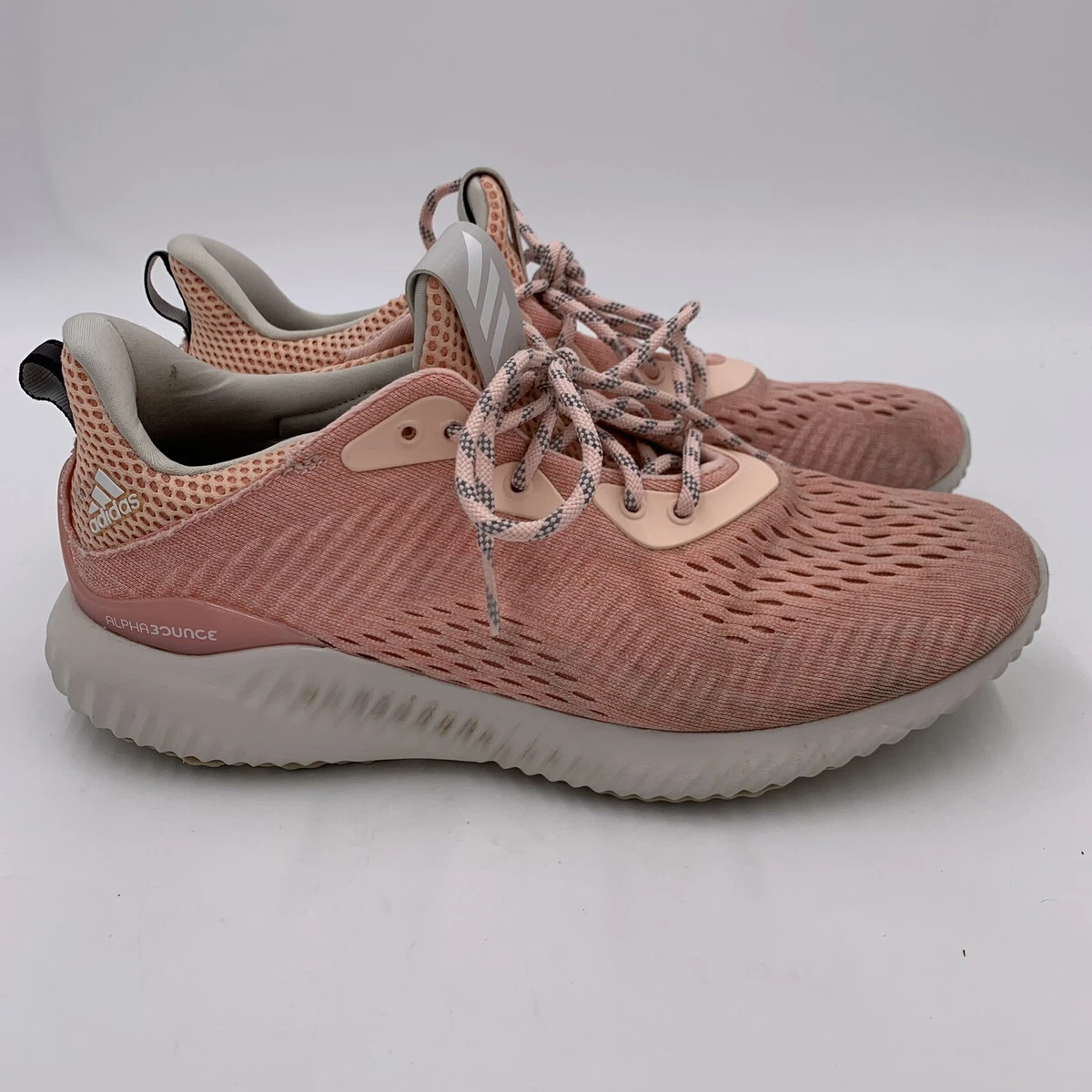 Adidas Womens Alphabounce EM BW1195 Pink Running Shoes Sneakers Sz