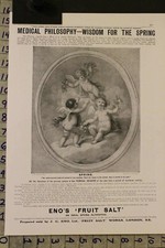 1914 MEDICAL HOME REMEDY ENOS FRUIT SALT DOCTOR PATHOLOGY SCIENCE HEALTH AD SF97