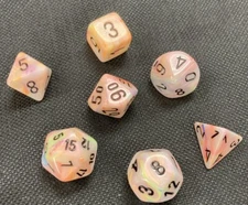 Chessex Dice CHX22442 Mega-hedral Festive Circus / Black 7-Die Set