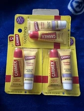 (3) Carmex Everyday Lip Condition Cream 9 Healing Ingredients .75 Oz Travel Size