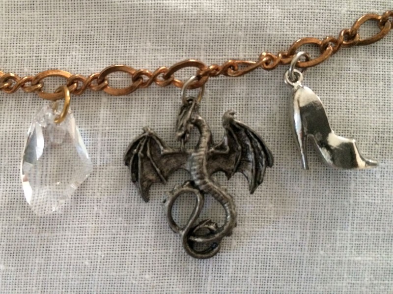 dragonette Band music merch charm bracelet dragon high heel chrystal